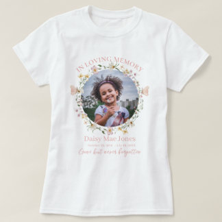 T-shirt Wildflower In Loving Memory Memorial Funeral Photo