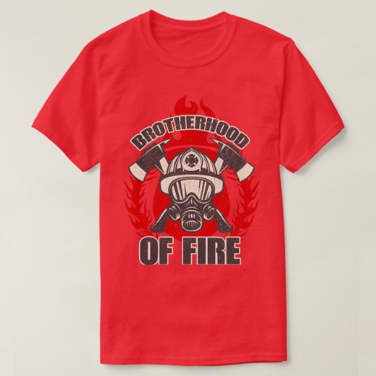 T-shirt Wildland Firefighter Brotherhoold Retro (2) (Design devant)