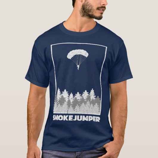T-shirt Wildland Firefighter Smoke Jumper Retro (Devant)