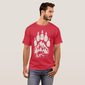 T-shirt Wildlife Bear Paw Nature Camping retro (Devant entier)