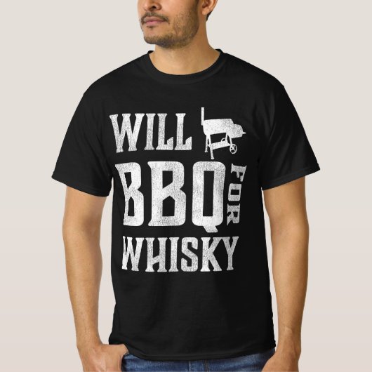 T-shirt Will BBBQ pour Whisky - Funky Offset Grillmaster (Devant)