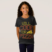 T-Shirt Will Code Pour Pizza Funny Computer Coding Pizza L (Devant entier)