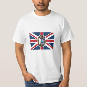 T-shirt Will, Kate, Prince George - Drapeau britannique