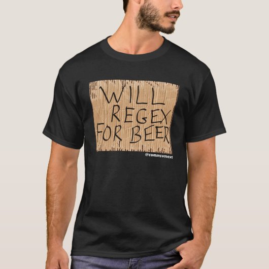 T-shirt Will Regex pour la bière (Devant)