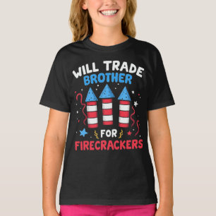 T-shirt Will Trade Brother Pour Les Pétards Drôle 4 Juille