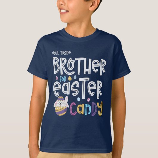 T-shirt Will Trade Brothers Pour Pâques Candy (Devant)