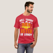 T-shirt Will Trade Sister For Candy Halloween Trick or Tre (Devant entier)