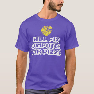 T-shirt Will Wifi Ordinateur Pour Pizza Italienne Amateur