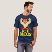 T-shirt Will Wrestle for Taco  Mexican Wrestler Cinco de (Devant entier)