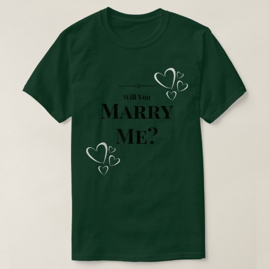 T-shirt Will You Marry Me Engagement Wedding Proposal  (Design devant)