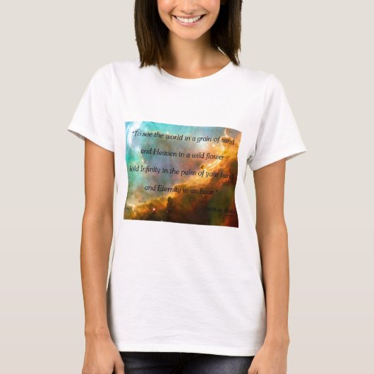 T-shirt William Blake citation avec nébula (Devant)