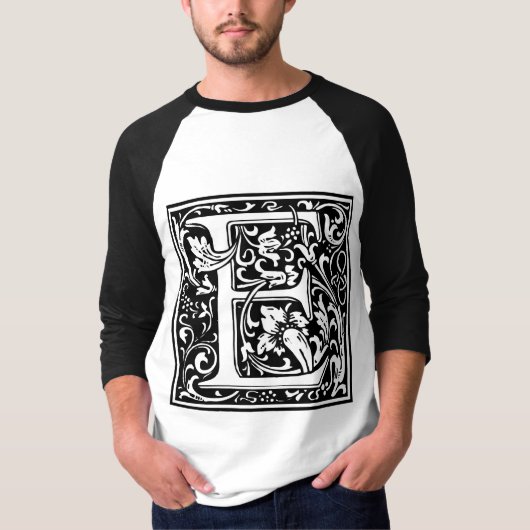 T-shirt William Morris Alphabet "E" (Devant)