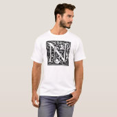 T-shirt William Morris Alphabet "N" (Devant entier)