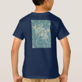 T-shirt William Morris Classique Tulipe Bleu Floral (Dos)