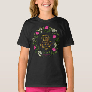 T-shirt William Shakespeare, Floral rose et violet
