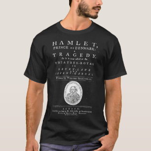 T-shirt William Shakespeare Hamlet Chemise littérature Cad