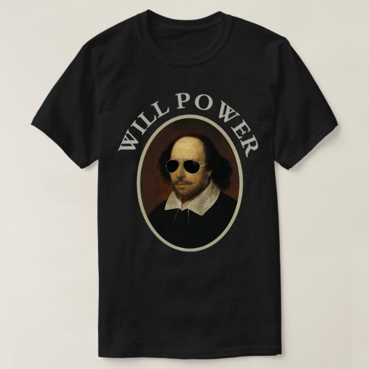 T-shirt William Shakespeare va Power Citation ArtPositive (Design devant)