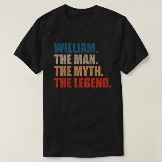 T-shirt William The Man Le Mythe La Légende (Design devant)