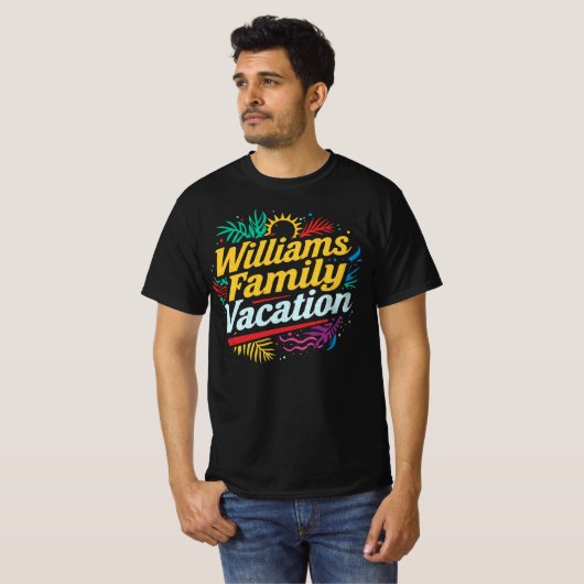 T-shirt Williams Family Vacation Personalized Matching (Devant entier)