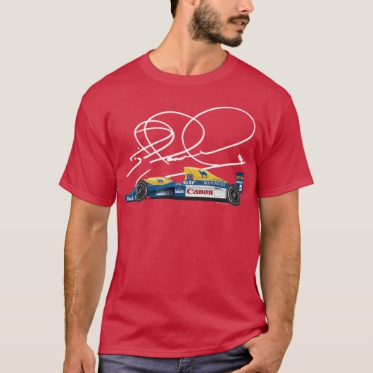 T-shirt Williams Renault FW14 Illustration Nigel Mansell s (Devant)