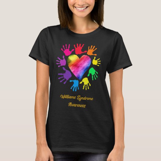T-shirt Williams Syndrome Sensibilisation Mains Williams S (Devant)
