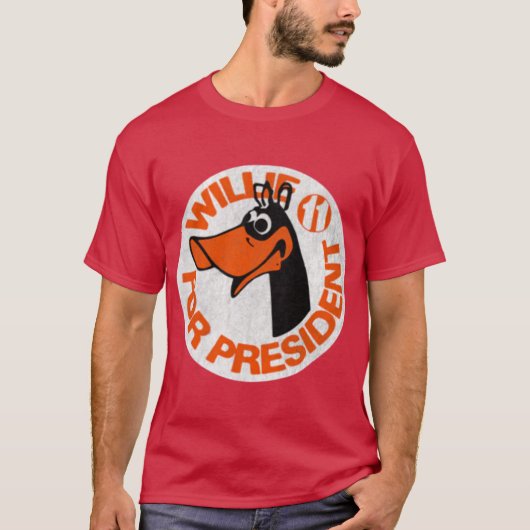 T-shirt Willie the Duck pour le président (Devant)