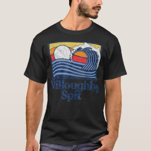 T-shirt Willoughby Spit Retro Surfer Plage Vintage Vague
