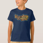 T-shirt Willy Wonka et le logo de l'usine de chocolat<br><div class="desc">Willy Wonka et l'usine de chocolat | Logo or,  turquoise et marron pour Willy Wonka & Chocolate Factory!</div>