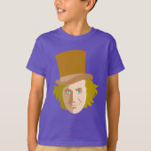T-shirt Willy Wonka Stenciled Face Graphic (Devant)