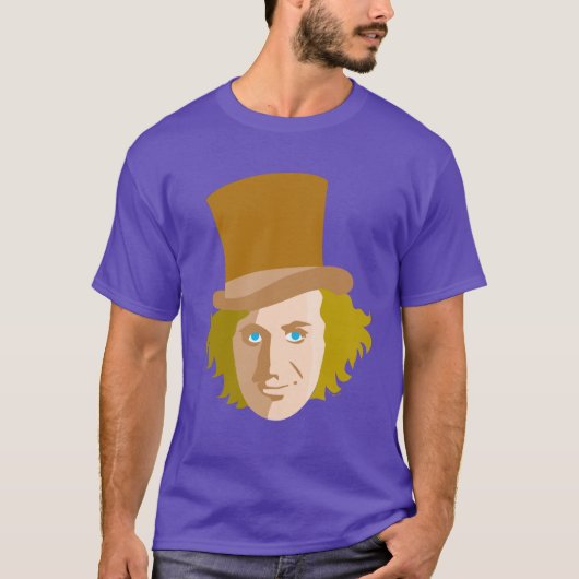 T-shirt Willy Wonka Stenciled Face Graphic (Devant)