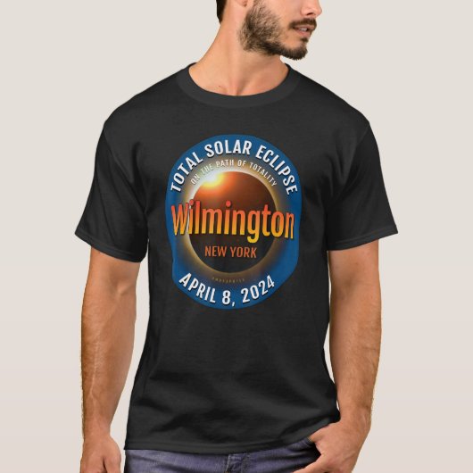 T-shirt Wilmington New York NY Total Solar Eclipse 2024 3 (Devant)