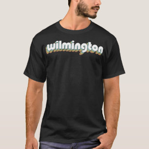 T-shirt Wilmington Retro Rainbow Typographie style défraîc