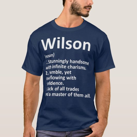 T-shirt WILSON Définition Nom personnalisé Drôle cadeau (Devant)