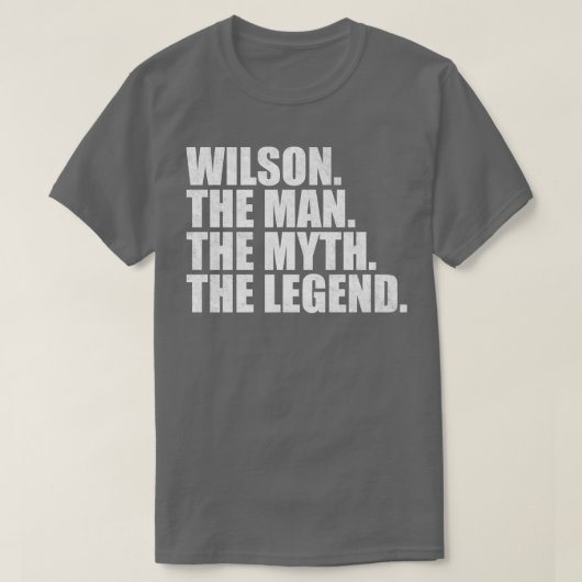 T-shirt Wilson Nom Wilson nom Wilson nom donné (Design devant)