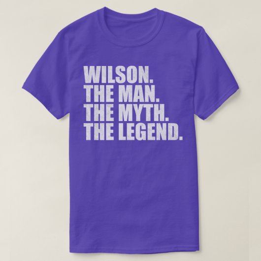 T-shirt Wilson Nom Wilson nom Wilson nom donné (Design devant)