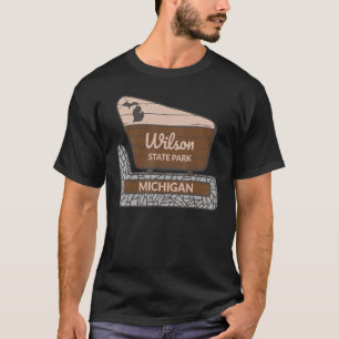 T-shirt Wilson State Park Michigan MI Affiche de bienvenue