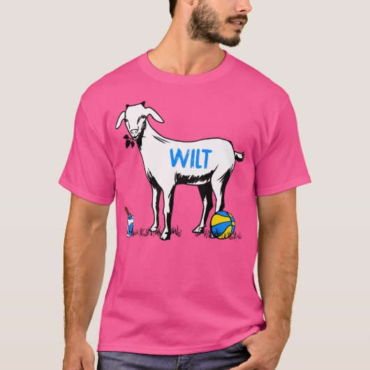 T-shirt Wilt Chamberlain Chèvre Basketball (Devant)
