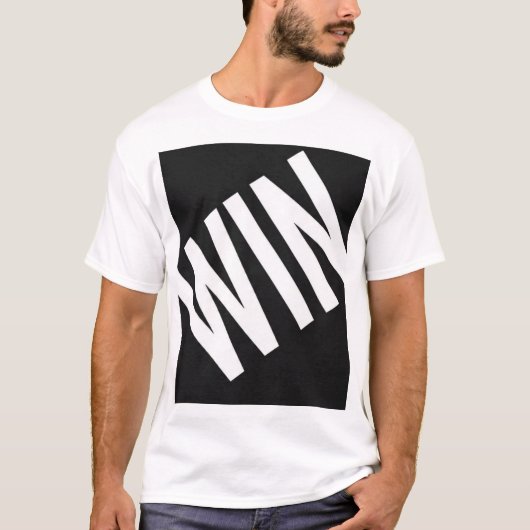 T-Shirt WIN Heavy Diagonal Typography | Bold Hustl (Devant)