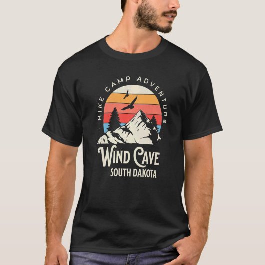 T-shirt Wind Cave South Dakota Nature Hike Mountains Outdo (Devant)