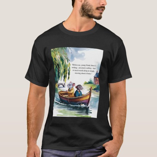 T-shirt Wind in the Willows Book Citation de message sur B (Devant)