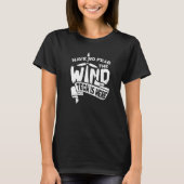 T-shirt Wind Tech est ici Vertical Wind Power Turbine Tec (Devant)