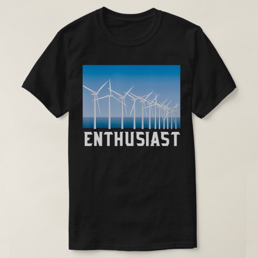 T-shirt Windmill Énergie renouvelable Amateurs d'énergie é (Design devant)