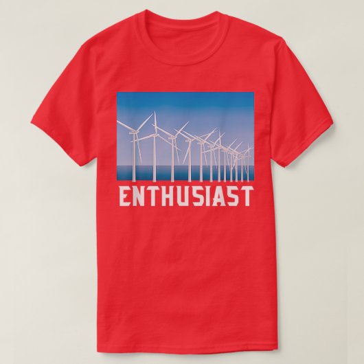 T-shirt Windmill Enthousiaste de l'énergie renouvelable Ch (Design devant)