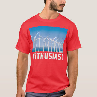 T-shirt Windmill Enthousiaste de l'énergie renouvelable Ch