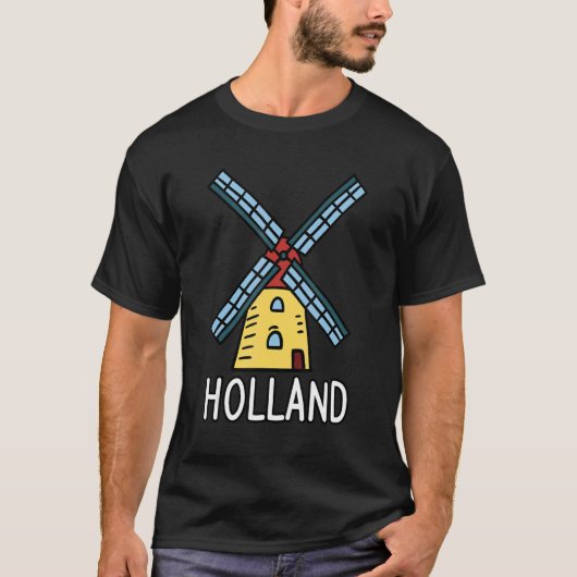 T-shirt Windmill Holland Dutch Pays-Bas 3 (Devant)