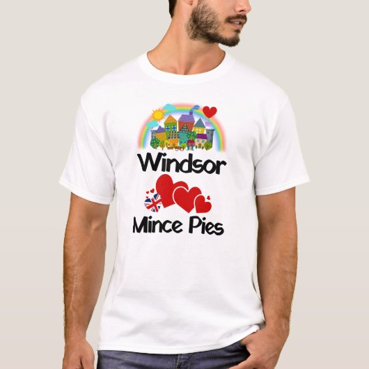 T-shirt Windsor, Berkshire Royaume-Uni aime les minces tar (Devant)