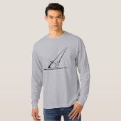 T-shirt Windsurf a augmenté le contour noir (Devant entier)