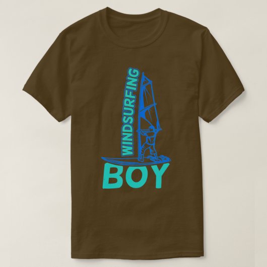 T-shirt Windsurf Boy Ventilateur Ventilateur Sailboard Boy (Design devant)