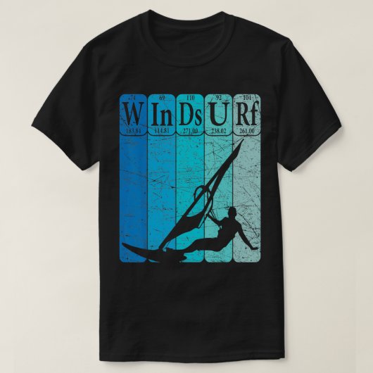 T-shirt Windsurf Éléments de table périodique Windsurfing (Design devant)