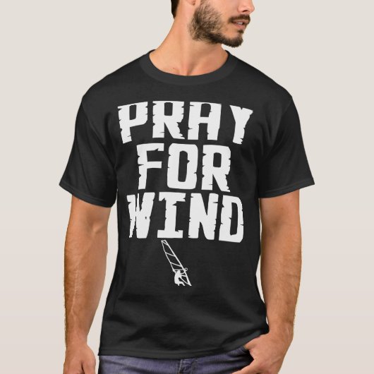 T-shirt Windsurfer Prière pour Wind Beach Wave Riding Wind (Devant)